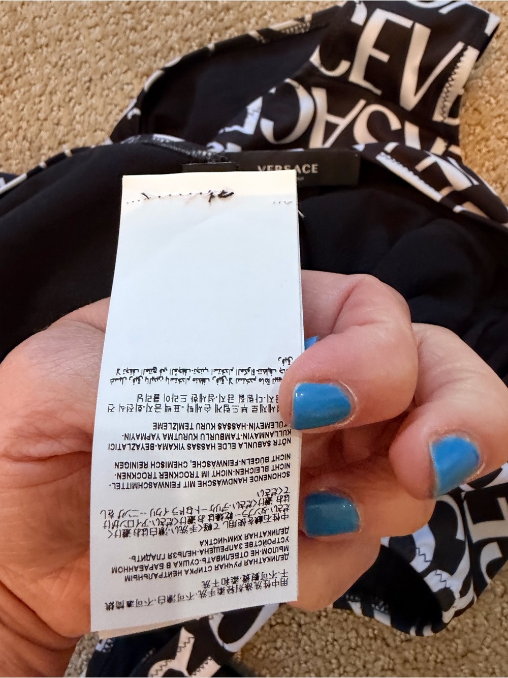 Versace all-over logo print one-piece Size 3 - Picture 13 of 16